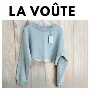 💵NWT LaVoute Heather Gray Cropped Sweatshirt Size 2XL